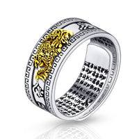 Unisex Chinese Feng Shui Pixiu Bracelet Ring