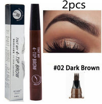 Four-prong Bifurcated Liquid Eyebrow Pencil Waterproof And Portable Easy-to-color Eyebrow Pencil