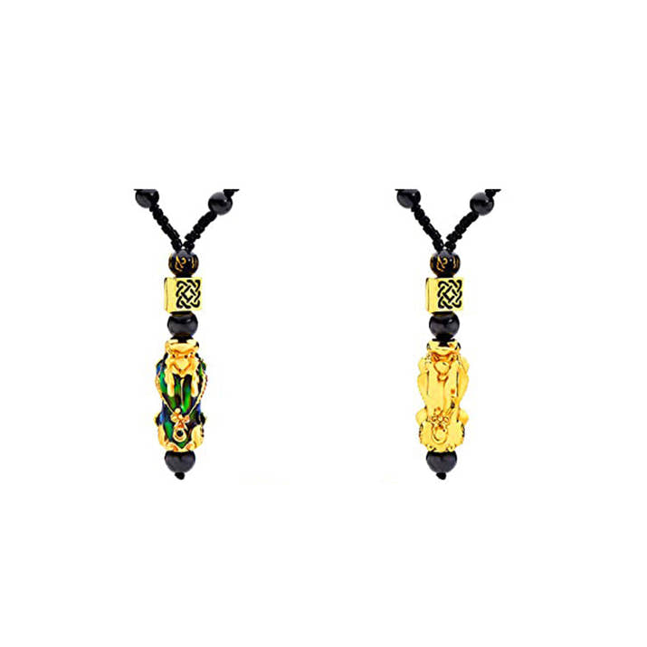Imitation Obsidian Lucky Pixiu Necklace