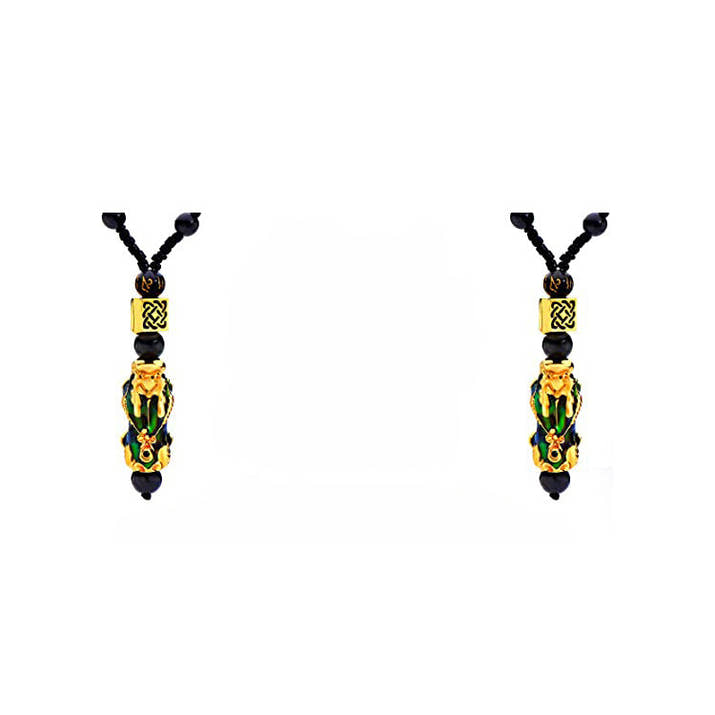 Imitation Obsidian Lucky Pixiu Necklace