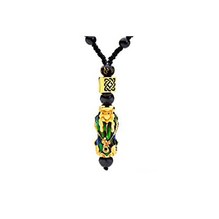 Imitation Obsidian Lucky Pixiu Necklace